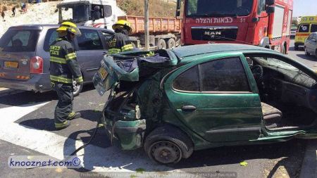 اصابتان خطيرة وطفيفة بحادث طرق ذاتي في رهط بالقرب من مدرسة النجاح